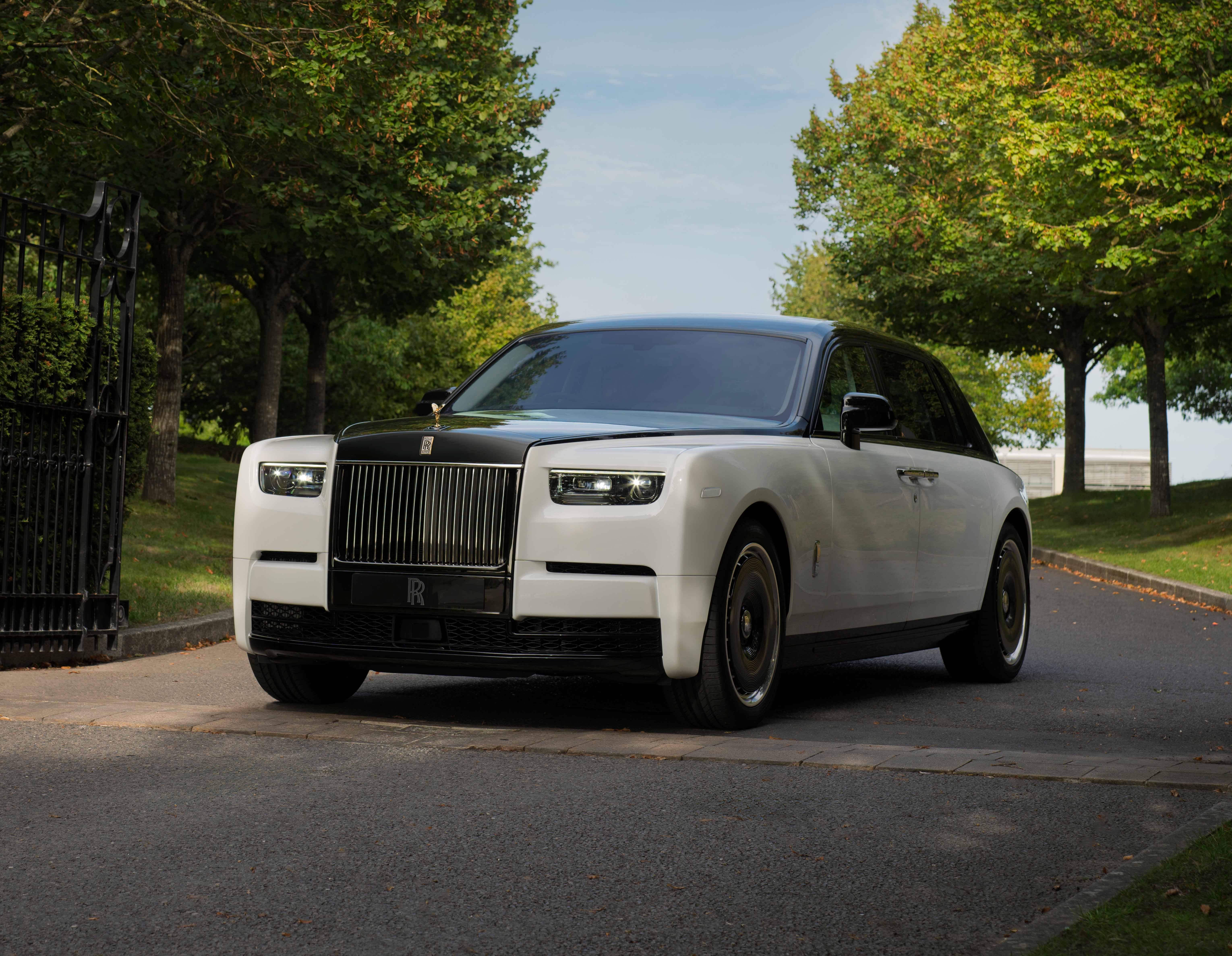 Exterior shot of a Rolls-Royce vehicle.