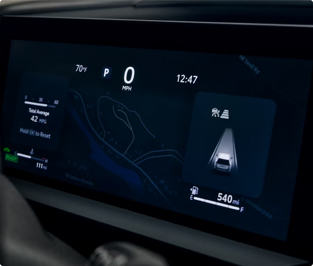 Limited interior shown in Black SofTex® trim. Prototype shown.