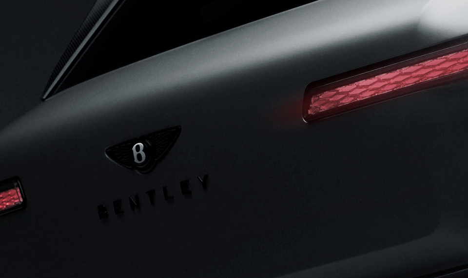 Dark rear design detail of the Bentley Torcal
