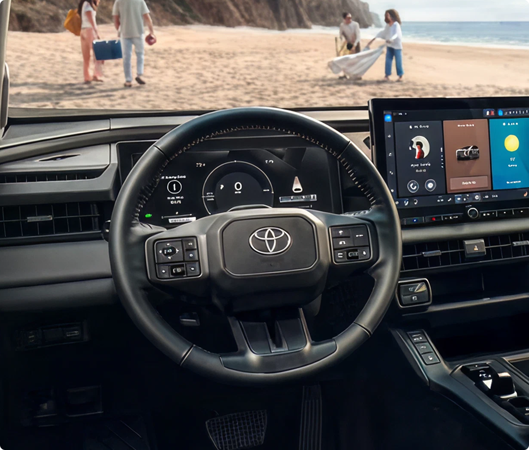 Limited interior shown in Black SofTex® trim. Prototype shown.