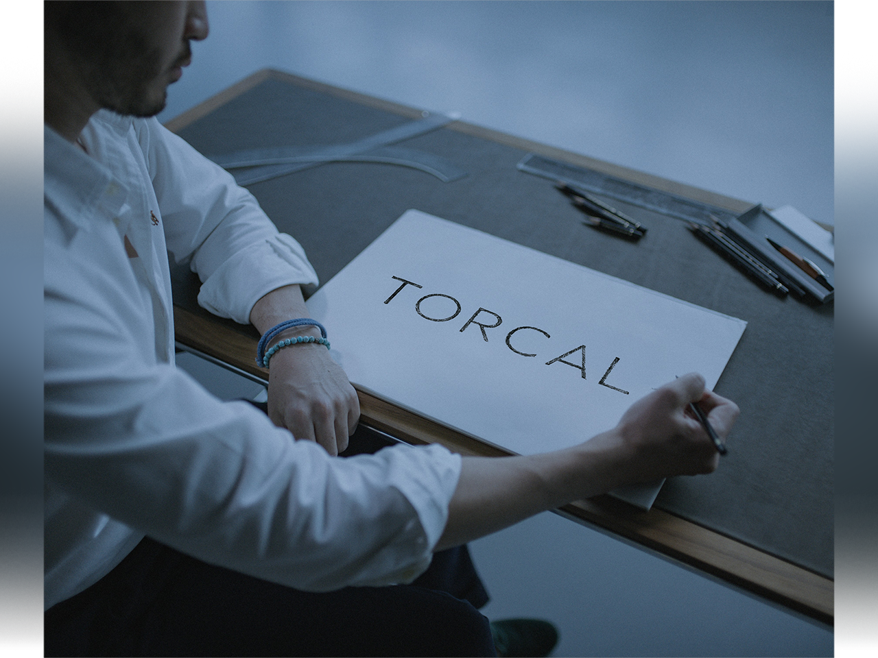 Bentley designer sketching the Torcal name