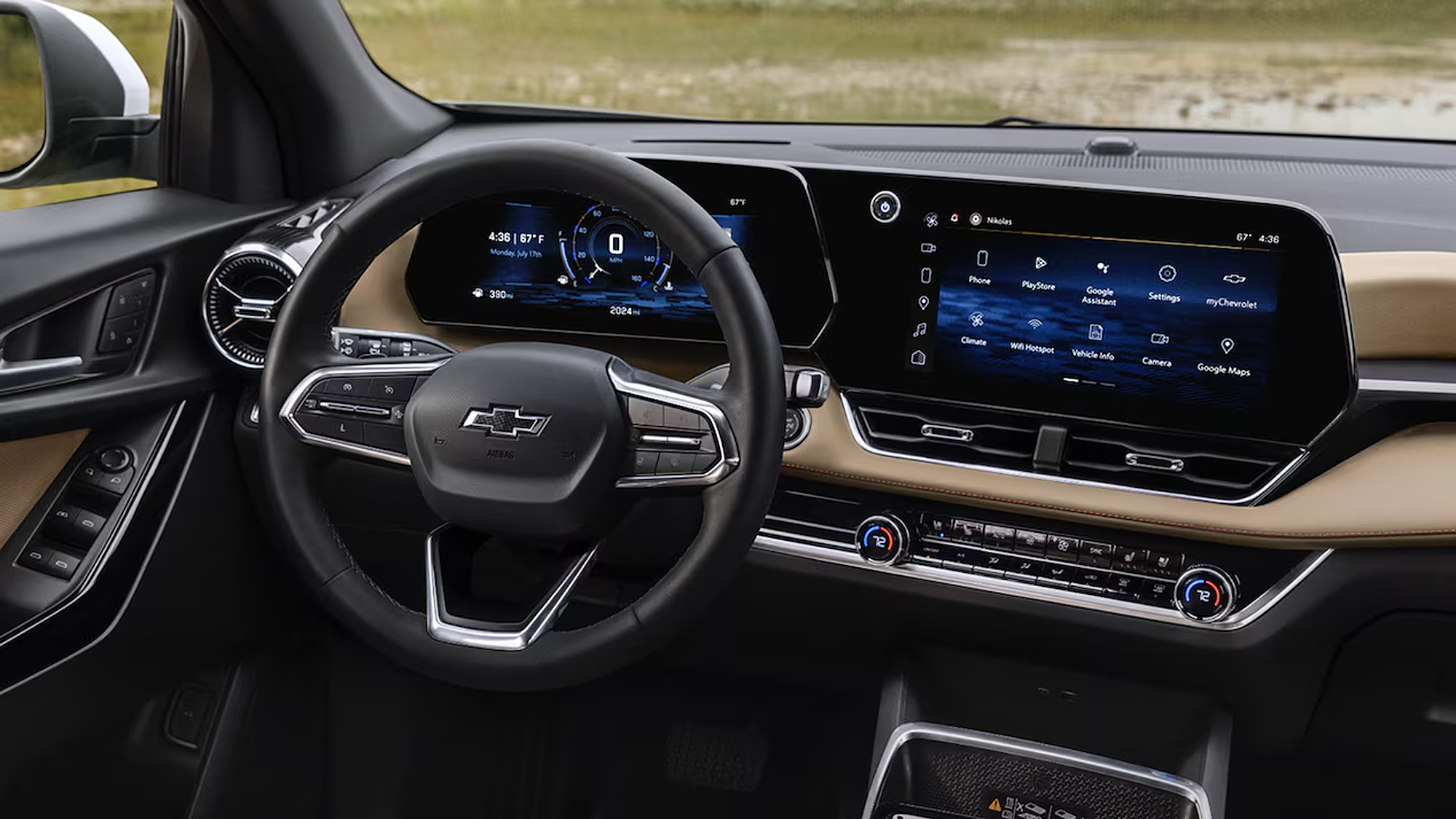 2027 Chevrolet Equinox interior view of the dashboard and 11.3-inch touchscreen